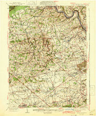 Allentown West Pennsylvania Historical topographic map, 1:62500 scale, 15 X 15 Minute, Year 1942