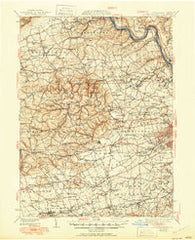 Allentown West Pennsylvania Historical topographic map, 1:62500 scale, 15 X 15 Minute, Year 1942