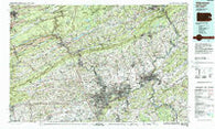 Allentown Pennsylvania Historical topographic map, 1:100000 scale, 30 X 60 Minute, Year 1984