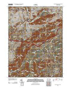 Allentown East Pennsylvania Historical topographic map, 1:24000 scale, 7.5 X 7.5 Minute, Year 2010