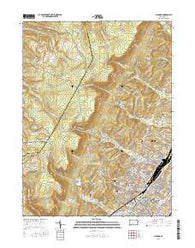 Altoona Pennsylvania Current topographic map, 1:24000 scale, 7.5 X 7.5 Minute, Year 2016