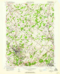 Ambler Pennsylvania Historical topographic map, 1:24000 scale, 7.5 X 7.5 Minute, Year 1952