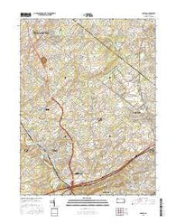Ambler Pennsylvania Current topographic map, 1:24000 scale, 7.5 X 7.5 Minute, Year 2016