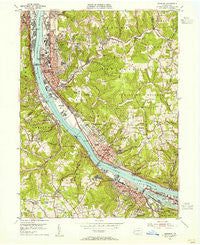 Ambridge Pennsylvania Historical topographic map, 1:24000 scale, 7.5 X 7.5 Minute, Year 1953