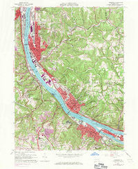 Ambridge Pennsylvania Historical topographic map, 1:24000 scale, 7.5 X 7.5 Minute, Year 1960