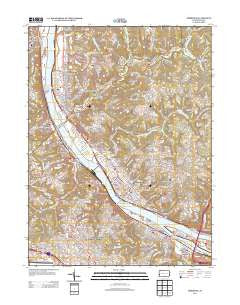 Ambridge Pennsylvania Historical topographic map, 1:24000 scale, 7.5 X 7.5 Minute, Year 2013