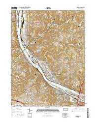 Ambridge Pennsylvania Current topographic map, 1:24000 scale, 7.5 X 7.5 Minute, Year 2016