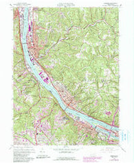 Ambridge Pennsylvania Historical topographic map, 1:24000 scale, 7.5 X 7.5 Minute, Year 1960