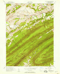 Andersonburg Pennsylvania Historical topographic map, 1:24000 scale, 7.5 X 7.5 Minute, Year 1952