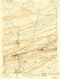 Ashland Pennsylvania Historical topographic map, 1:24000 scale, 7.5 X 7.5 Minute, Year 1947