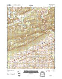 Auburn Pennsylvania Historical topographic map, 1:24000 scale, 7.5 X 7.5 Minute, Year 2013