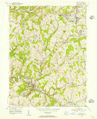 Avella Pennsylvania Historical topographic map, 1:24000 scale, 7.5 X 7.5 Minute, Year 1954