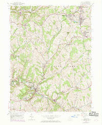 Avella Pennsylvania Historical topographic map, 1:24000 scale, 7.5 X 7.5 Minute, Year 1954