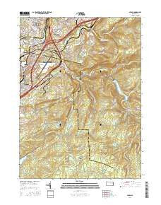 Avoca Pennsylvania Current topographic map, 1:24000 scale, 7.5 X 7.5 Minute, Year 2016