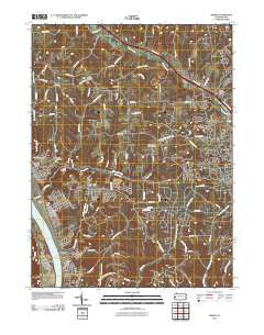 Baden Pennsylvania Historical topographic map, 1:24000 scale, 7.5 X 7.5 Minute, Year 2010