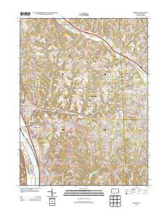 Baden Pennsylvania Historical topographic map, 1:24000 scale, 7.5 X 7.5 Minute, Year 2013