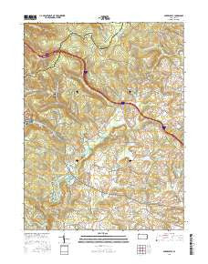 Bakersville Pennsylvania Current topographic map, 1:24000 scale, 7.5 X 7.5 Minute, Year 2016