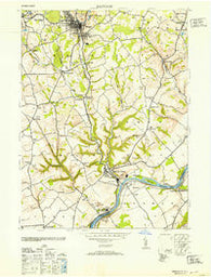 Bangor Pennsylvania Historical topographic map, 1:24000 scale, 7.5 X 7.5 Minute, Year 1953