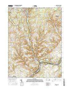 Bangor Pennsylvania Current topographic map, 1:24000 scale, 7.5 X 7.5 Minute, Year 2016