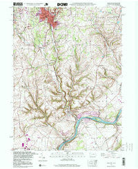 Bangor Pennsylvania Historical topographic map, 1:24000 scale, 7.5 X 7.5 Minute, Year 1997