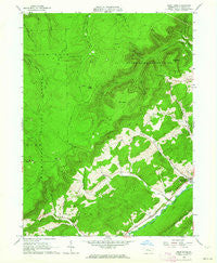 Bear Knob Pennsylvania Historical topographic map, 1:24000 scale, 7.5 X 7.5 Minute, Year 1962