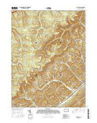 Bear Knob Pennsylvania Current topographic map, 1:24000 scale, 7.5 X 7.5 Minute, Year 2016