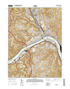 Beaver Pennsylvania Current topographic map, 1:24000 scale, 7.5 X 7.5 Minute, Year 2016