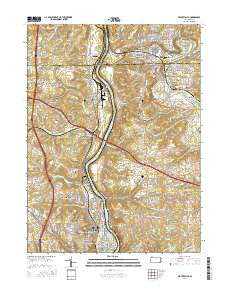 Beaver Falls Pennsylvania Current topographic map, 1:24000 scale, 7.5 X 7.5 Minute, Year 2016