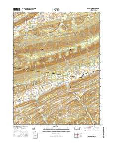 Beaver Springs Pennsylvania Current topographic map, 1:24000 scale, 7.5 X 7.5 Minute, Year 2016