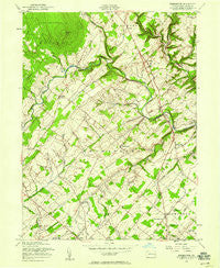 Bedminster Pennsylvania Historical topographic map, 1:24000 scale, 7.5 X 7.5 Minute, Year 1957