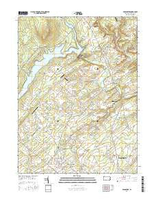 Bedminster Pennsylvania Current topographic map, 1:24000 scale, 7.5 X 7.5 Minute, Year 2016