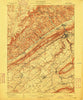 Bellefonte Pennsylvania Historical topographic map, 1:62500 scale, 15 X 15 Minute, Year 1909