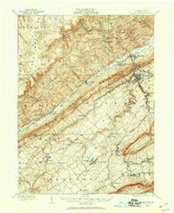 Bellefonte Pennsylvania Historical topographic map, 1:62500 scale, 15 X 15 Minute, Year 1908