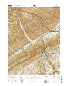 Bellefonte Pennsylvania Current topographic map, 1:24000 scale, 7.5 X 7.5 Minute, Year 2016