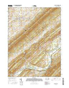 Belleville Pennsylvania Current topographic map, 1:24000 scale, 7.5 X 7.5 Minute, Year 2016