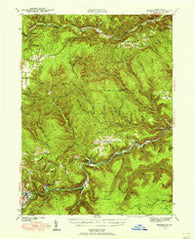 Benezette Pennsylvania Historical topographic map, 1:62500 scale, 15 X 15 Minute, Year 1941
