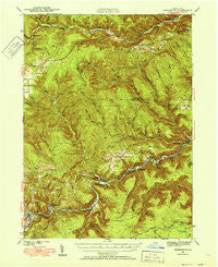 Benezette Pennsylvania Historical topographic map, 1:62500 scale, 15 X 15 Minute, Year 1941