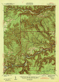 Benezette Pennsylvania Historical topographic map, 1:62500 scale, 15 X 15 Minute, Year 1943
