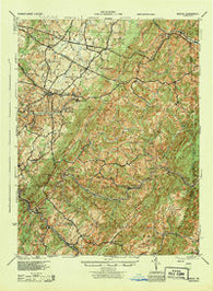 Berlin Pennsylvania Historical topographic map, 1:62500 scale, 15 X 15 Minute, Year 1944