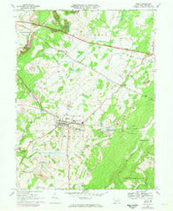 Berlin Pennsylvania Historical topographic map, 1:24000 scale, 7.5 X 7.5 Minute, Year 1967