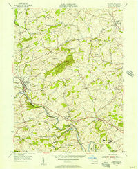 Bernville Pennsylvania Historical topographic map, 1:24000 scale, 7.5 X 7.5 Minute, Year 1955