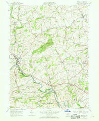 Bernville Pennsylvania Historical topographic map, 1:24000 scale, 7.5 X 7.5 Minute, Year 1955