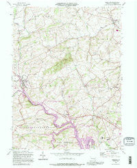 Bernville Pennsylvania Historical topographic map, 1:24000 scale, 7.5 X 7.5 Minute, Year 1992