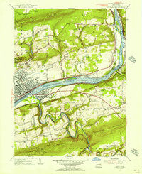 Berwick Pennsylvania Historical topographic map, 1:24000 scale, 7.5 X 7.5 Minute, Year 1955