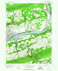 Berwick Pennsylvania Historical topographic map, 1:24000 scale, 7.5 X 7.5 Minute, Year 1955