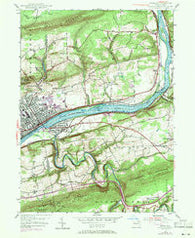 Berwick Pennsylvania Historical topographic map, 1:24000 scale, 7.5 X 7.5 Minute, Year 1955