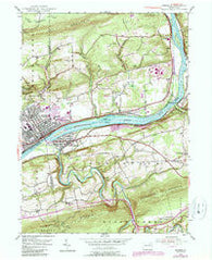 Berwick Pennsylvania Historical topographic map, 1:24000 scale, 7.5 X 7.5 Minute, Year 1955
