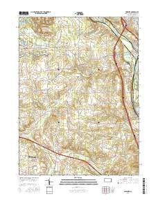 Bessemer Pennsylvania Current topographic map, 1:24000 scale, 7.5 X 7.5 Minute, Year 2016