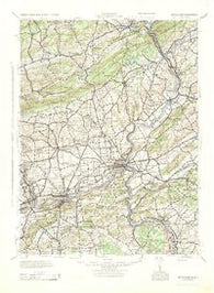 Bethlehem Pennsylvania Historical topographic map, 1:125000 scale, 30 X 30 Minute, Year 1943