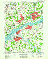 Beverly New Jersey Historical topographic map, 1:24000 scale, 7.5 X 7.5 Minute, Year 1955